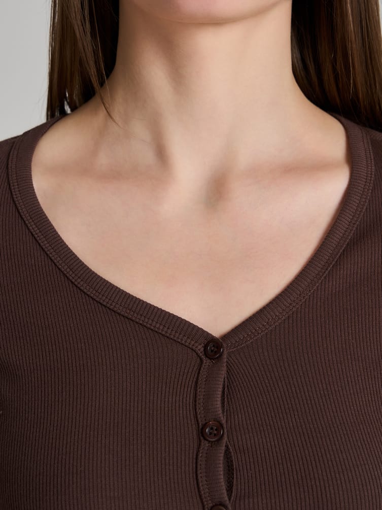 Кардиган облегающий на пуговицах