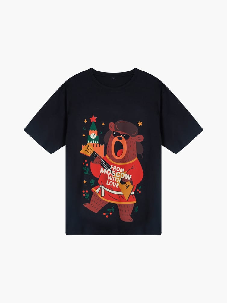 Футболка оверсайз с принтом Москва