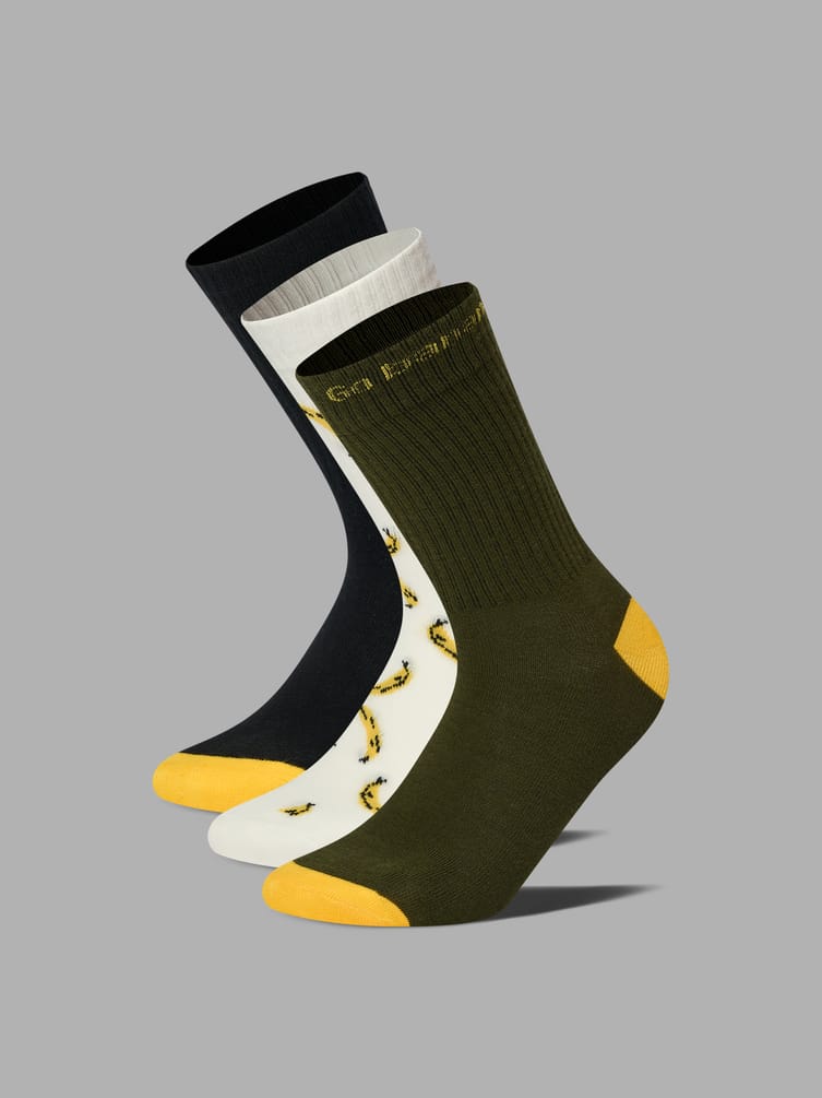 Носки - 3 пары высокие с принтом