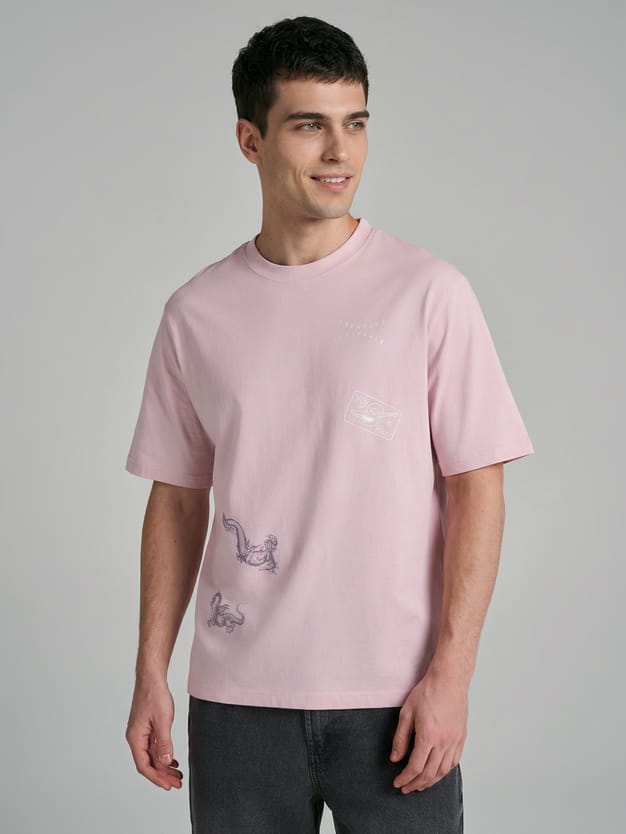 Футболка из хлопка с принтом