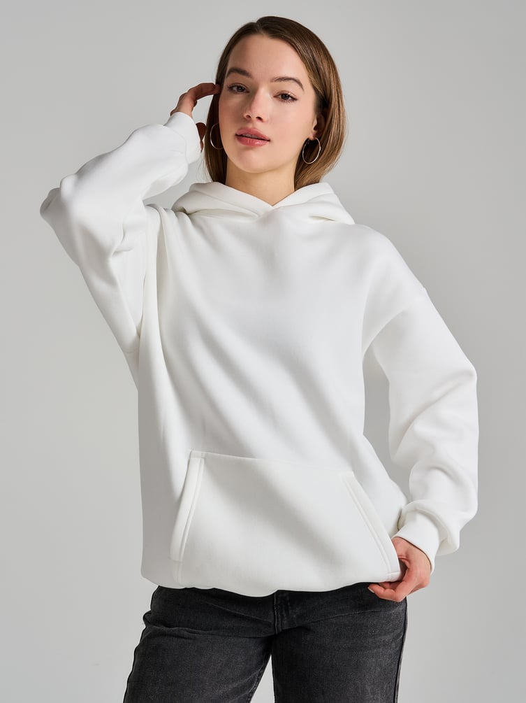 Утепленное худи оверсайз с начесом