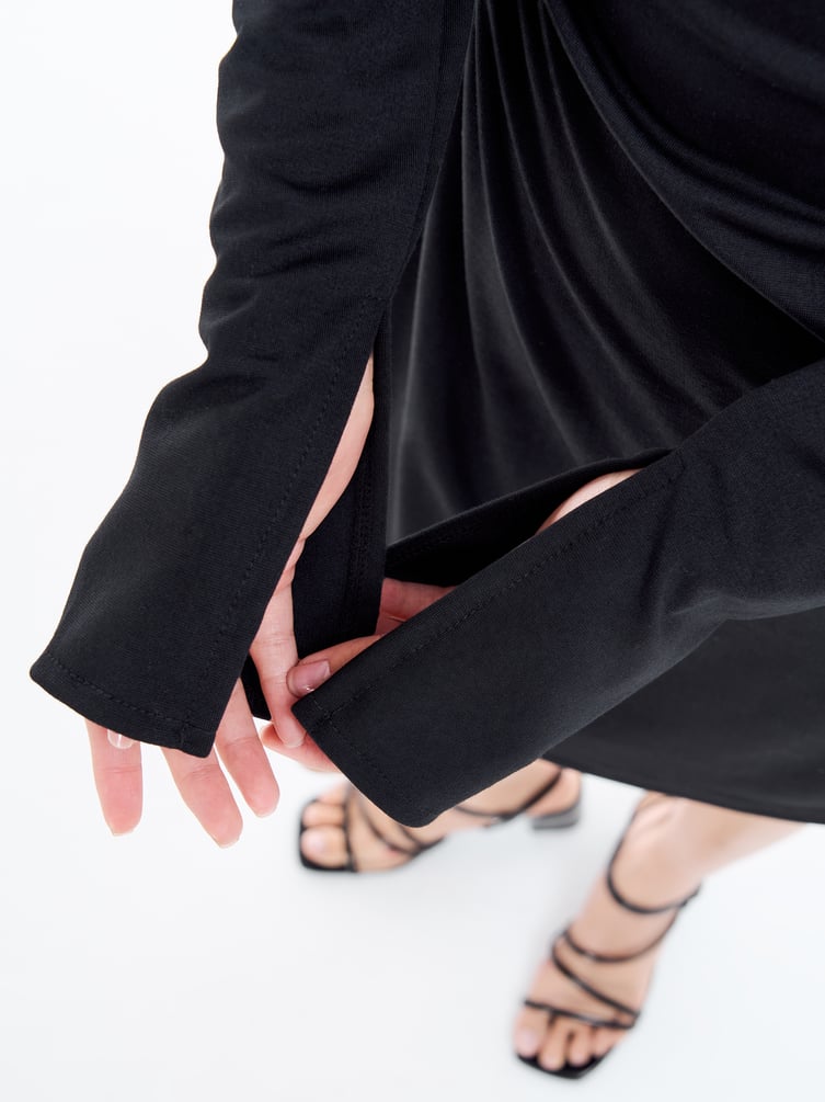 Мини платье с драпировкой