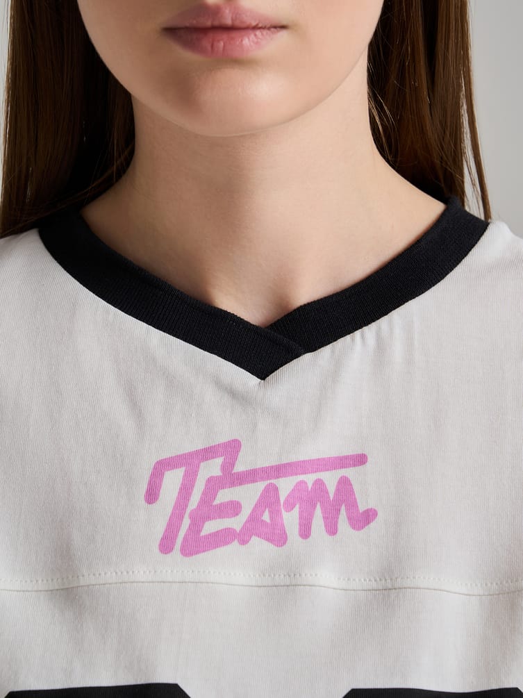 Спортивная футболка оверсайз с принтом