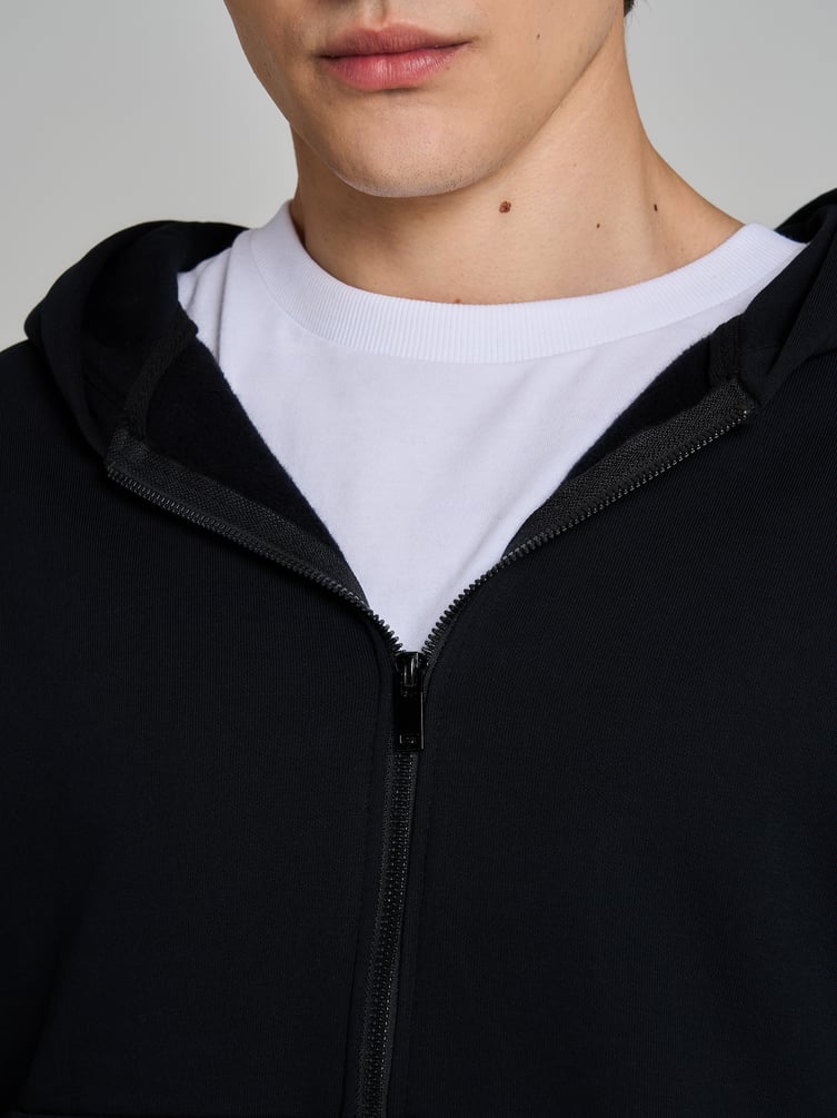 Утепленное zip-hoodie толстовка с начёсом