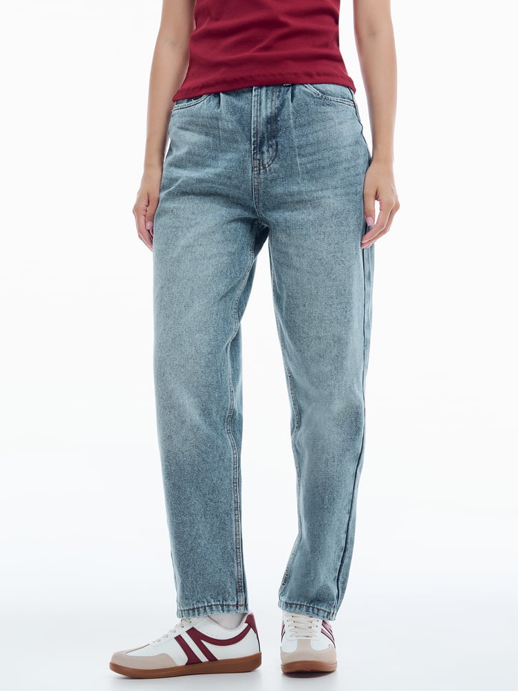 Джинсы Balloon с высокой талией