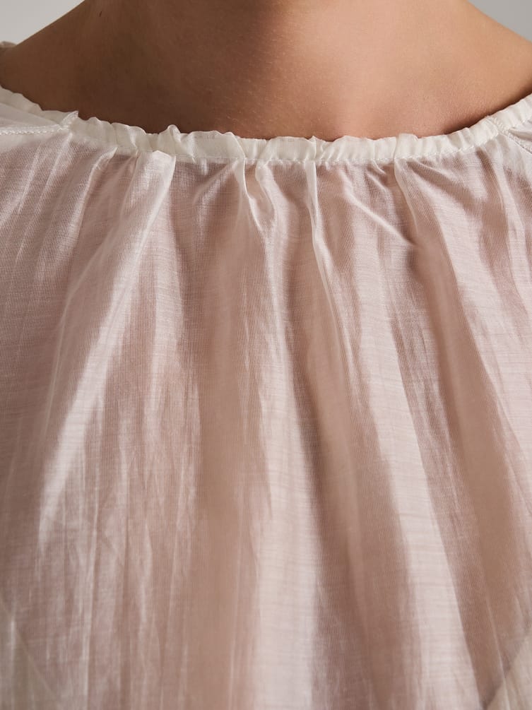 Блузка прозрачная с воланами