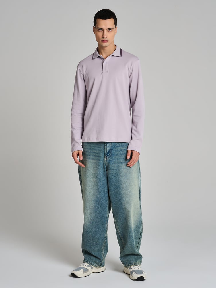 Поло с длинным рукавом