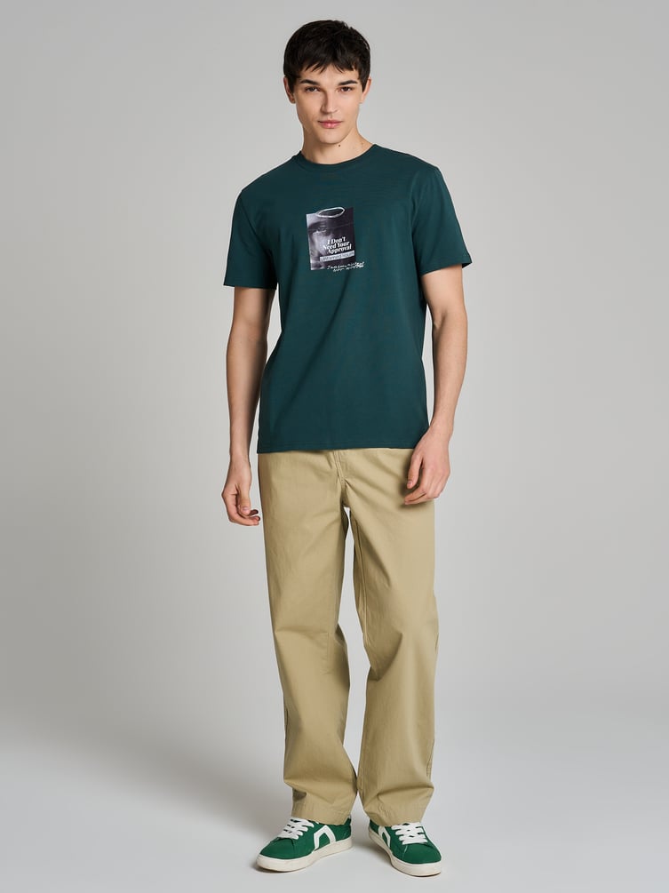 Футболка из хлопка с принтом