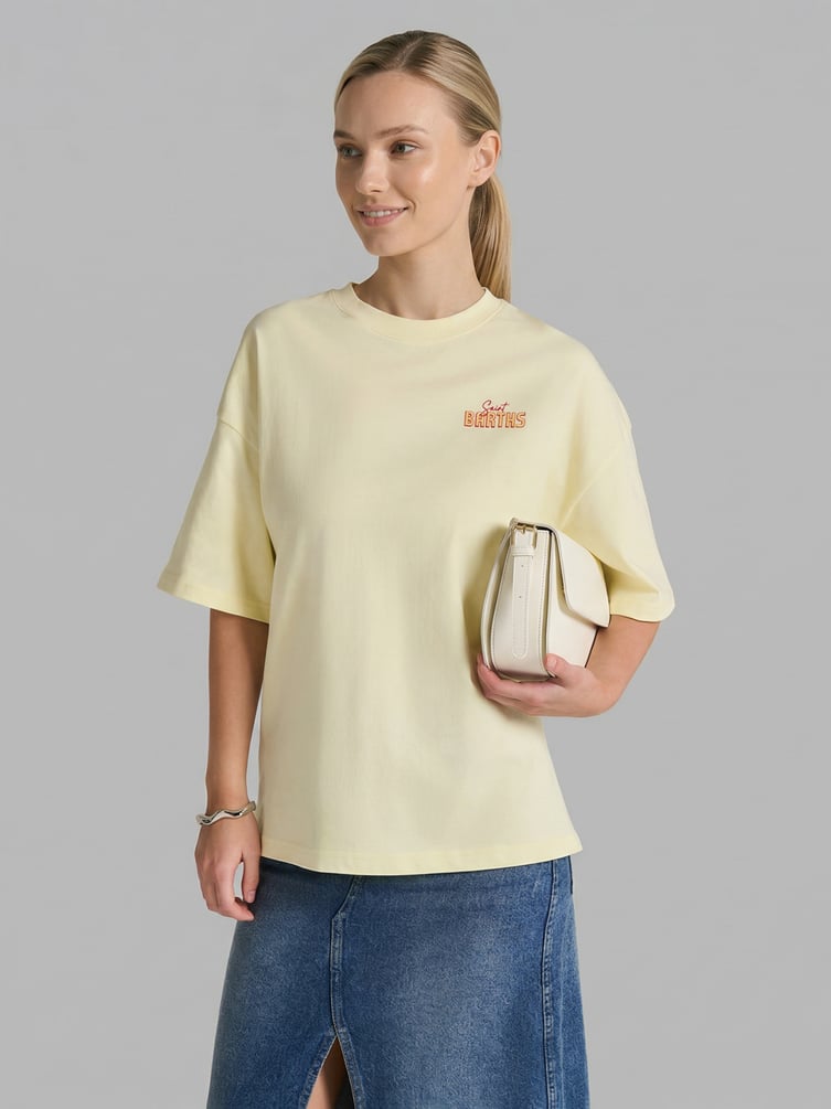 Футболка оверсайз с принтом на спине