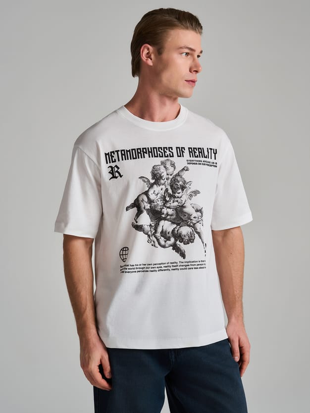 Футболка с принтом ангелов