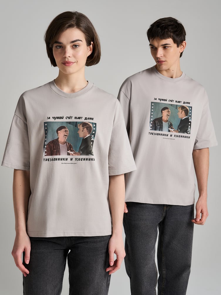 Футболка оверсайз с принтом Мосфильм