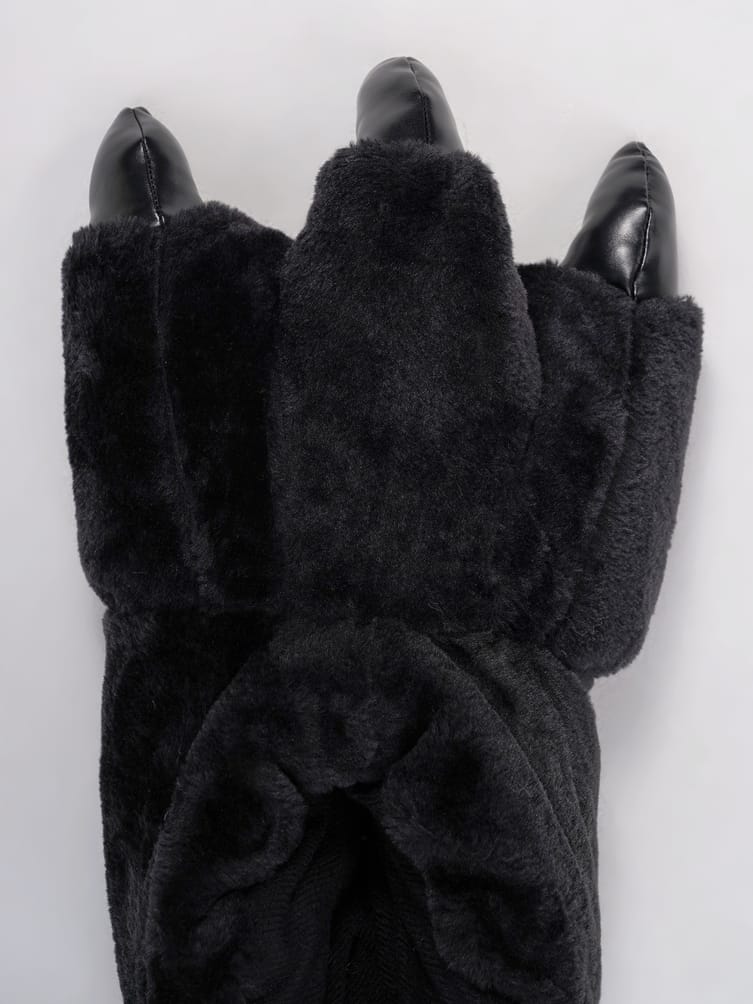 Плюшевые тапочки лапа монстра