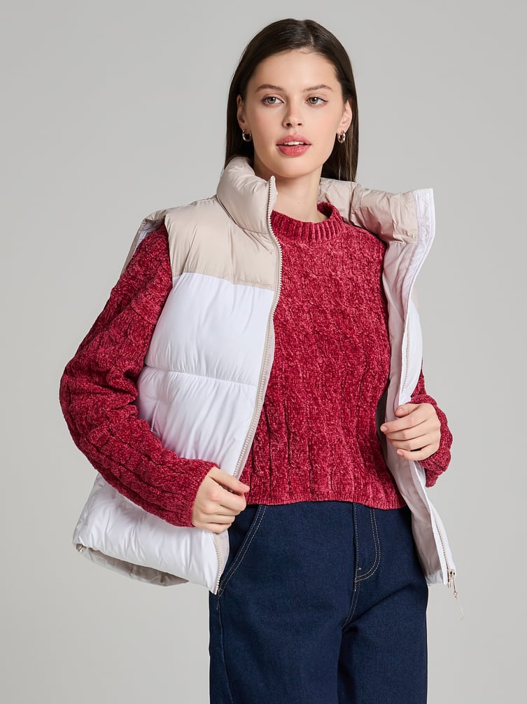 Джемпер трикотажный с косами