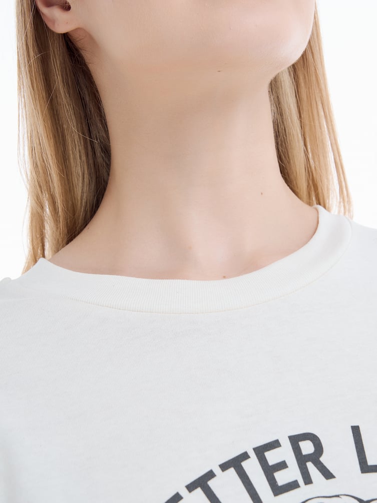 Хлопковая ночная сорочка с принтом