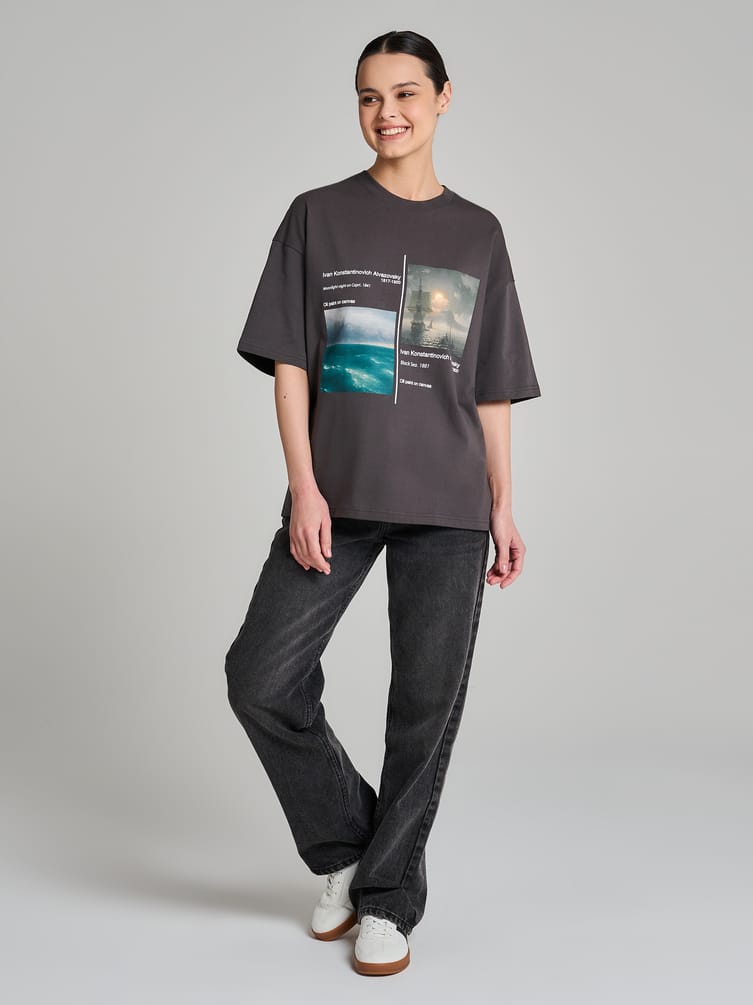 Футболка с принтом картин Третьяковской галереи