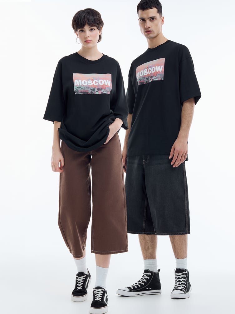 Футболка оверсайз с принтом Москва