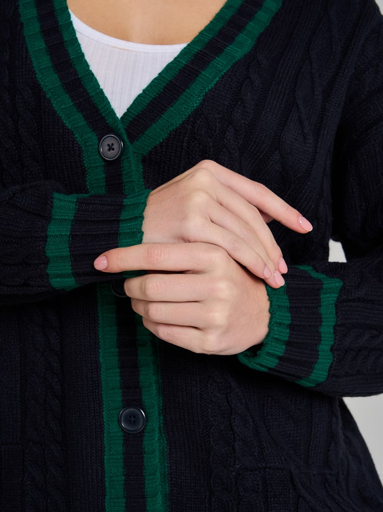 Кардиган вязаный оверсайз на пуговицах