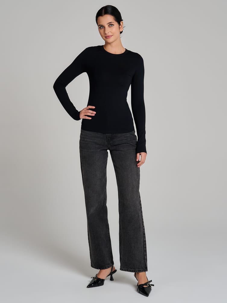 Облегающий лонгслив из вискозы