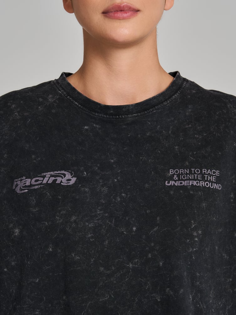 Футболка варенка оверсайз с надписью на спине