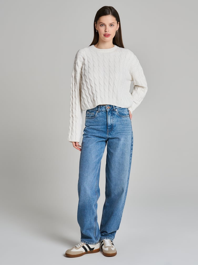 Джемпер трикотажный с косами