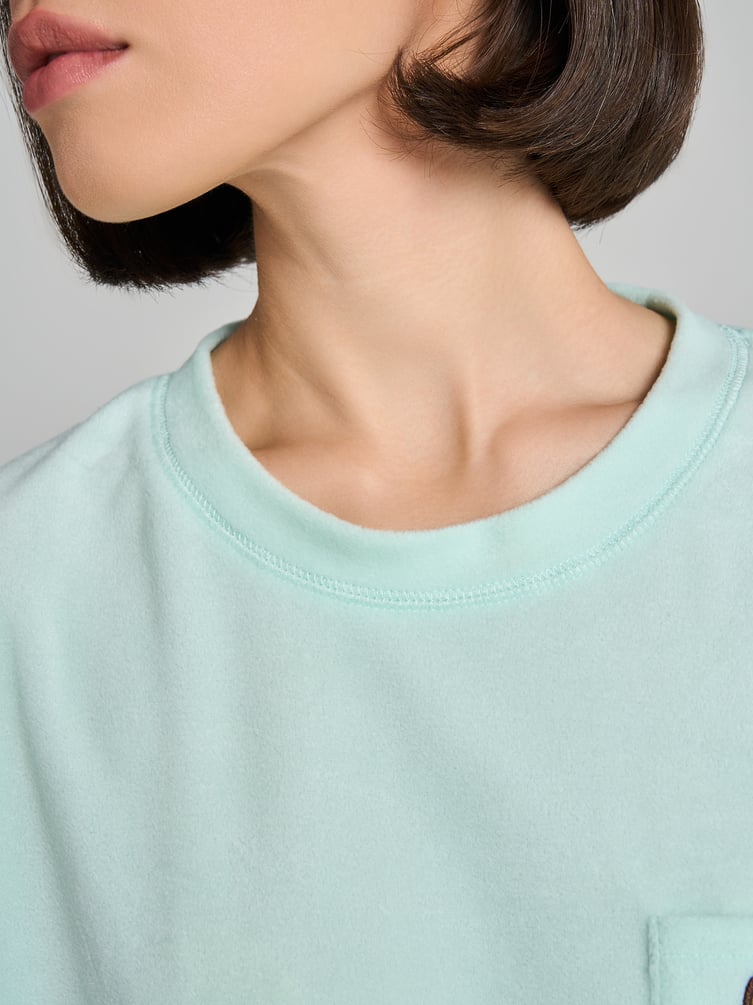 Пижама теплая с нашивкой корги и брюками