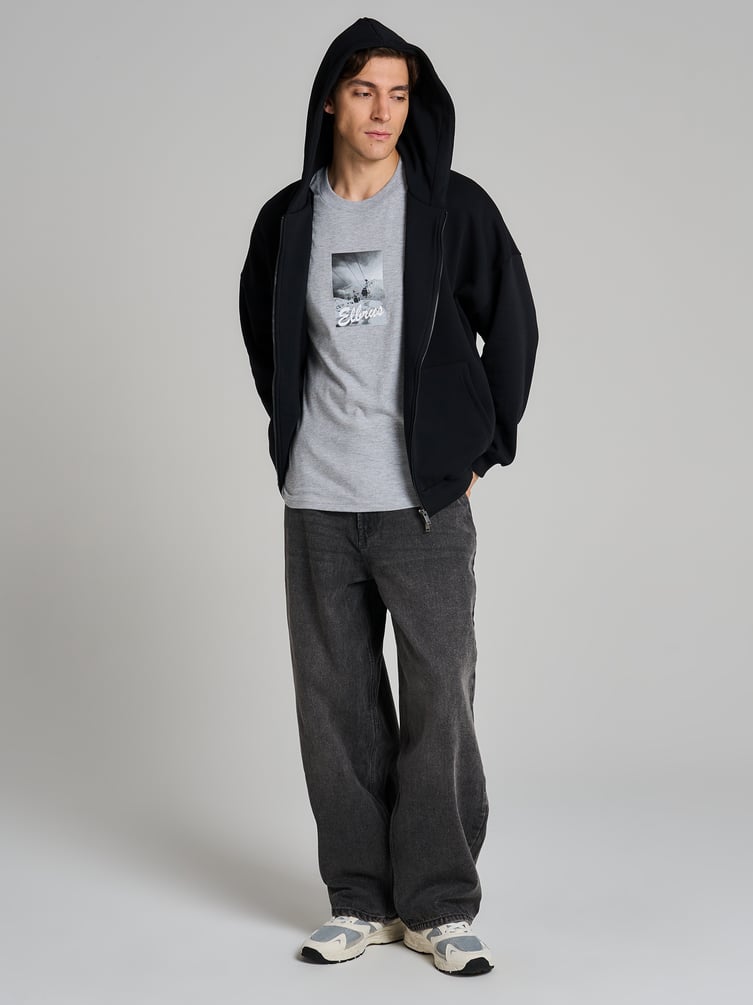 Зип худи оверсайз тёплая с начёсом