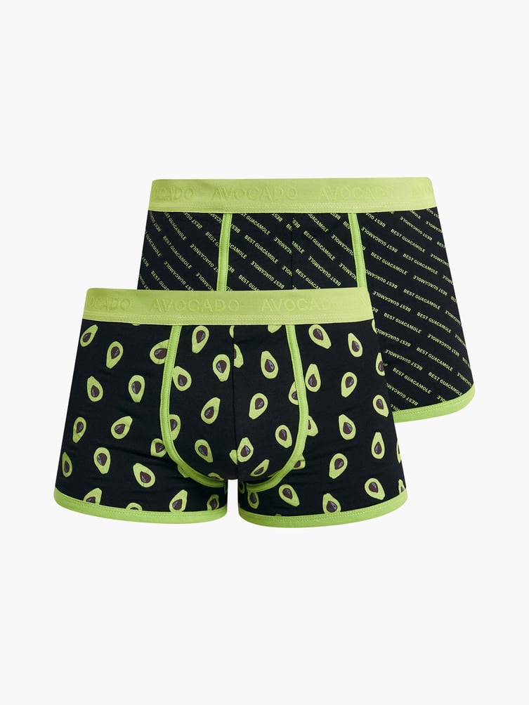 Хлопковые трусы с принтом авокадо - 2 шт.