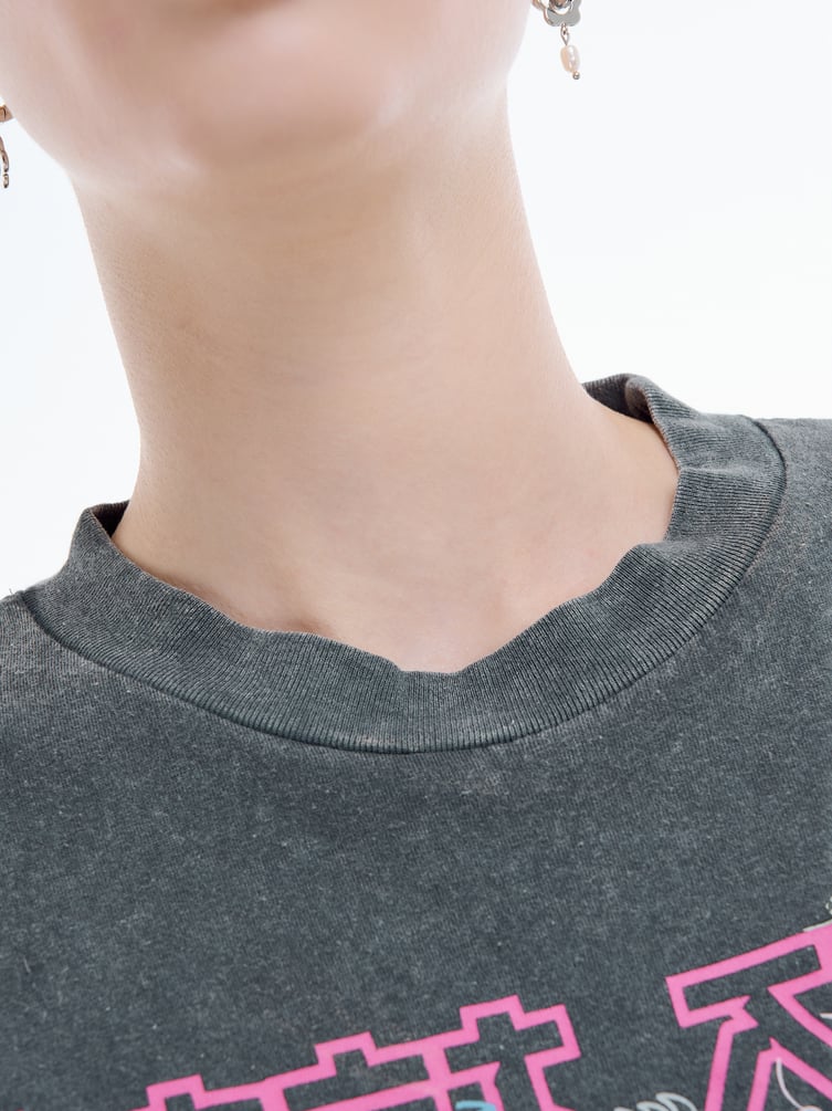 Свободная футболка с принтом дракона