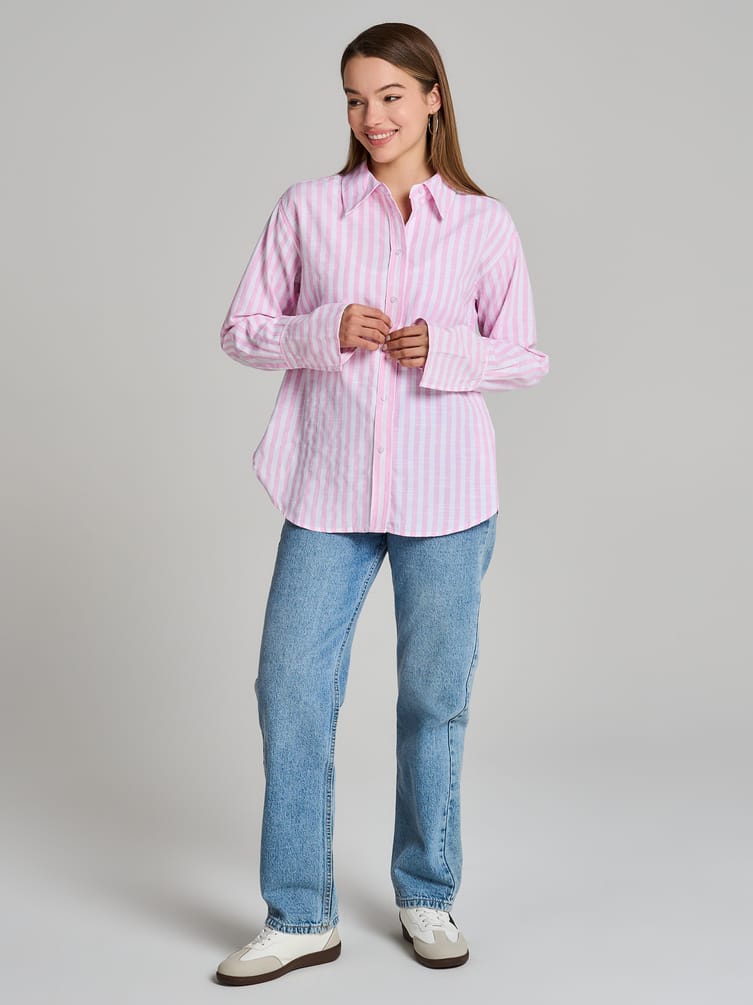 Рубашка оверсайз в полоску