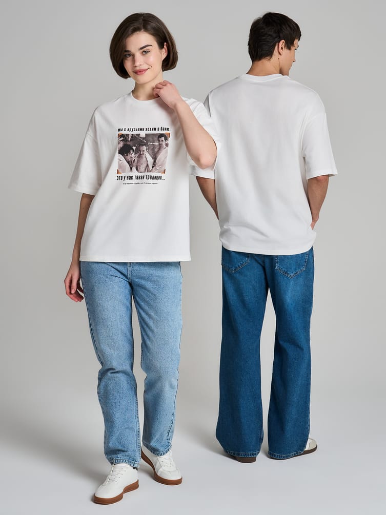 Футболка оверсайз с принтом Мосфильм