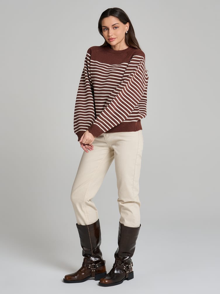 Джемпер трикотажный в полоску