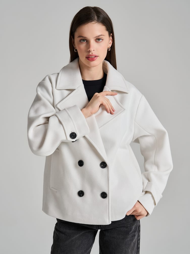 Пальто демисезонное двубортное