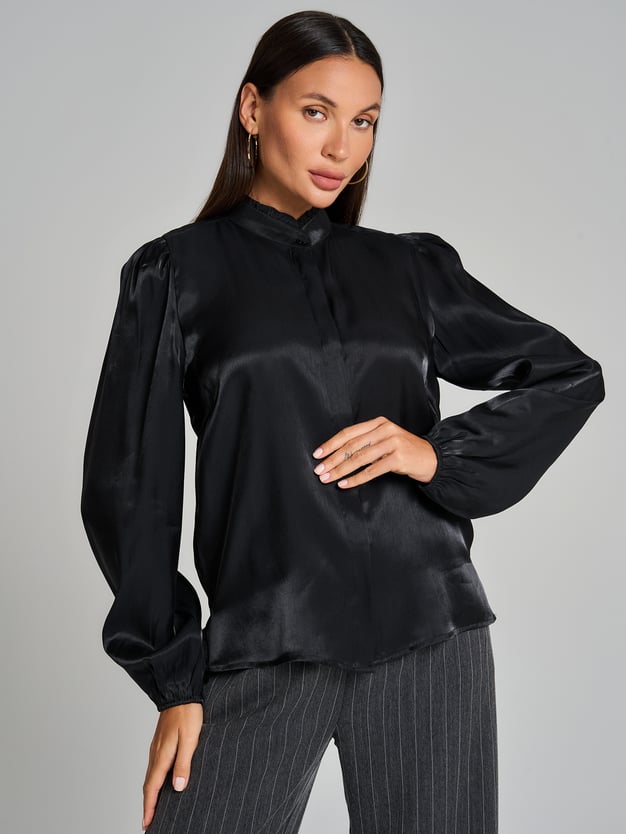 Блузка винтажная с рюшами