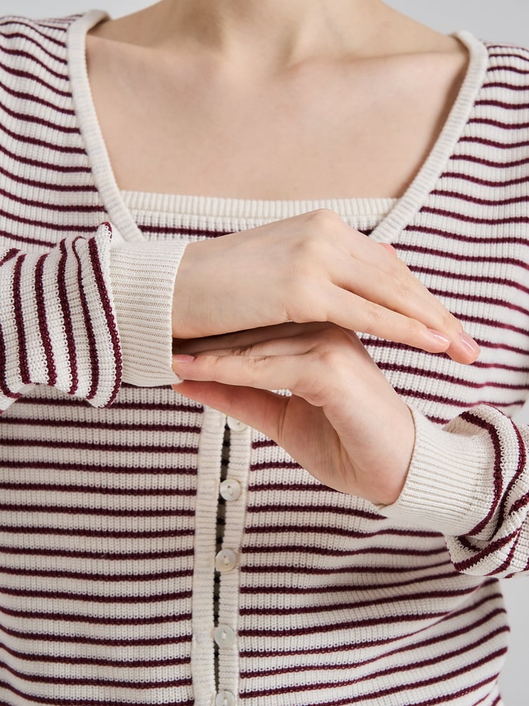 Кардиган полосатый на пуговицах