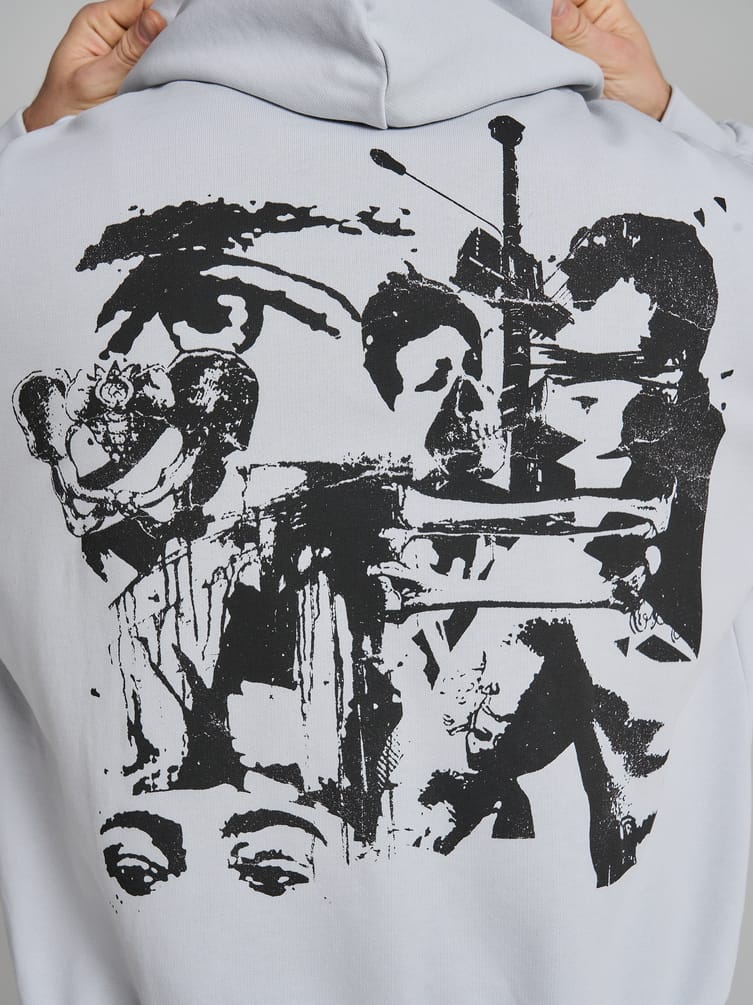 Толстовка оверсайз с принтом на спине