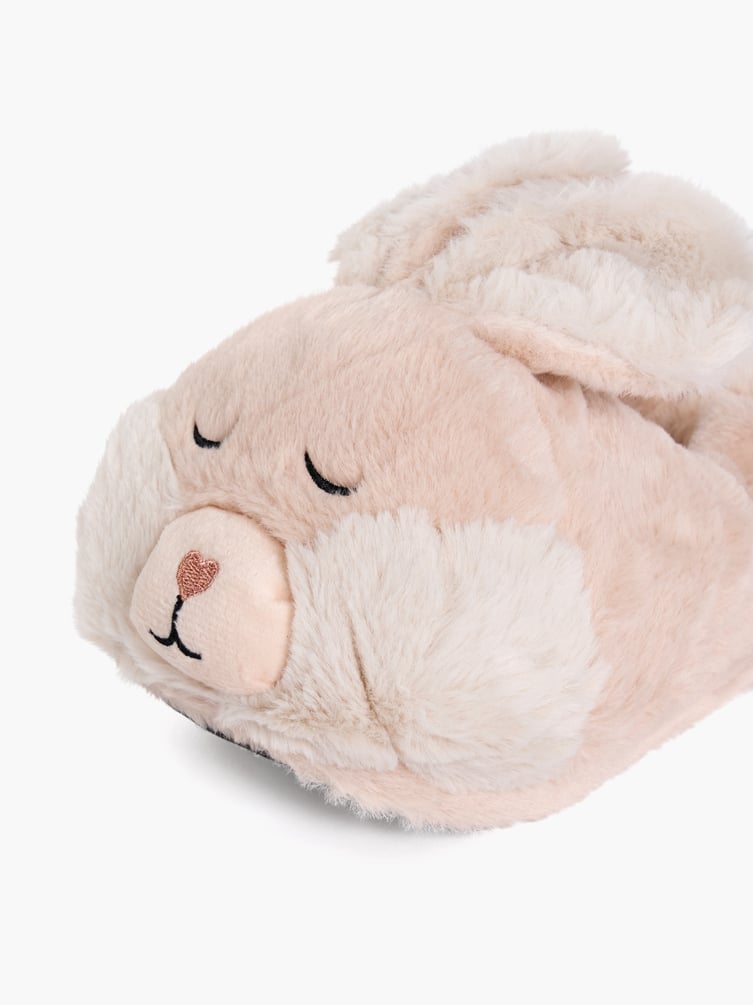 Плюшевые тапки игрушки в виде зайчиков