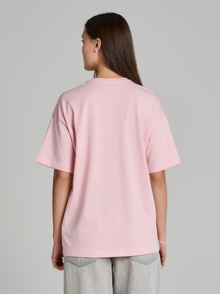 Футболка оверсайз из хлопка с принтом