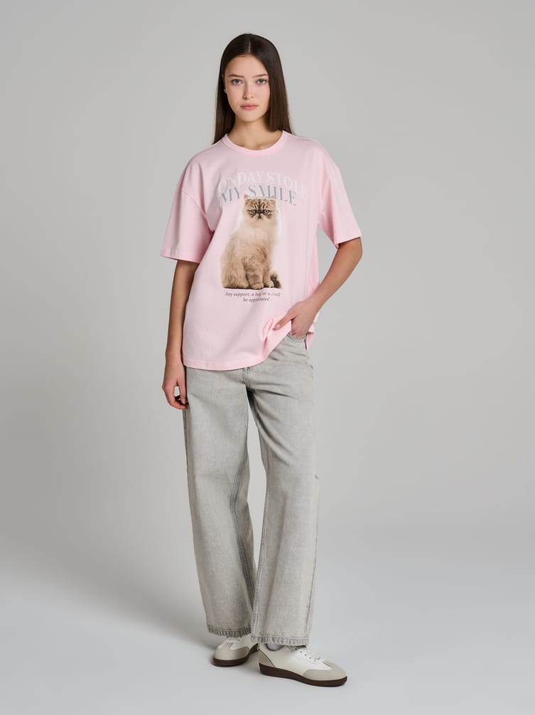 Футболка оверсайз с принтом