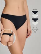 Трусы-стринги - 4 шт. бесшовные