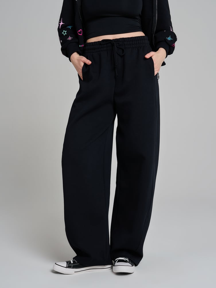 Брюки широкие повседневные