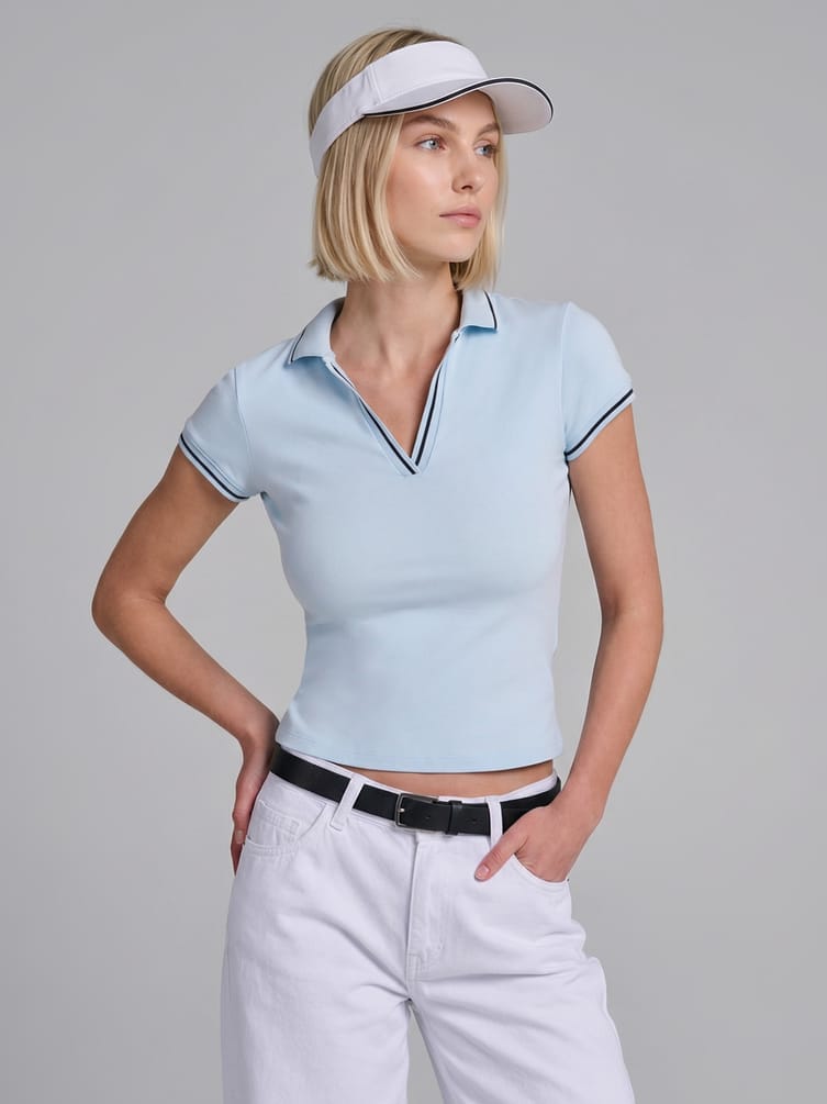Футболка-поло с коротким рукавом