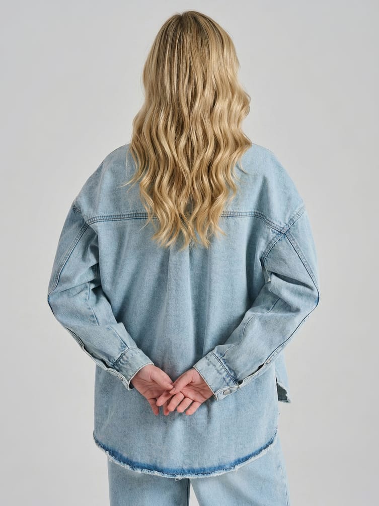 Джинсовая куртка оверсайз