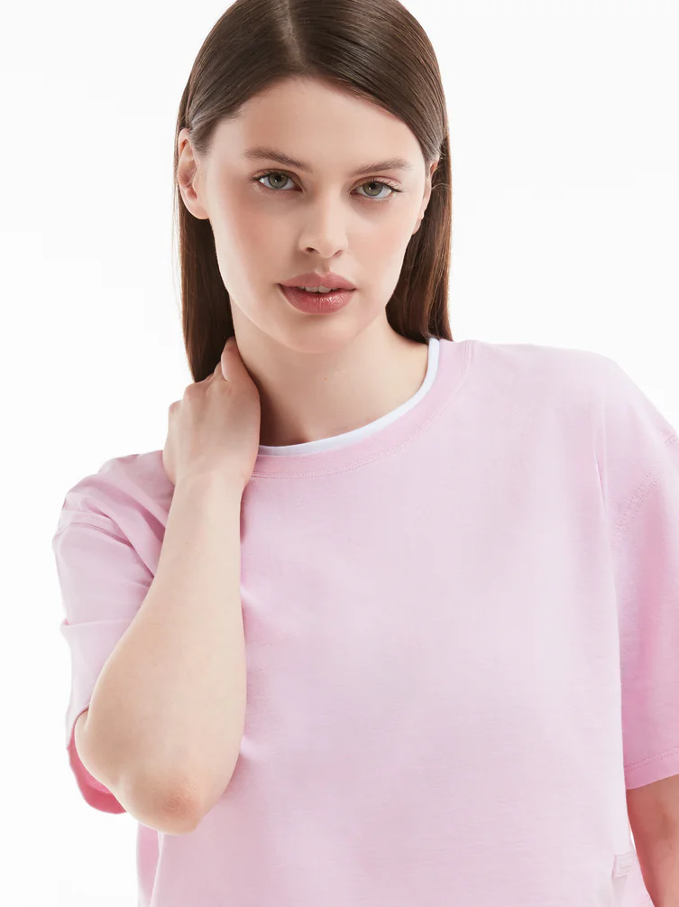 Короткая футболка оверсайз Color Basic