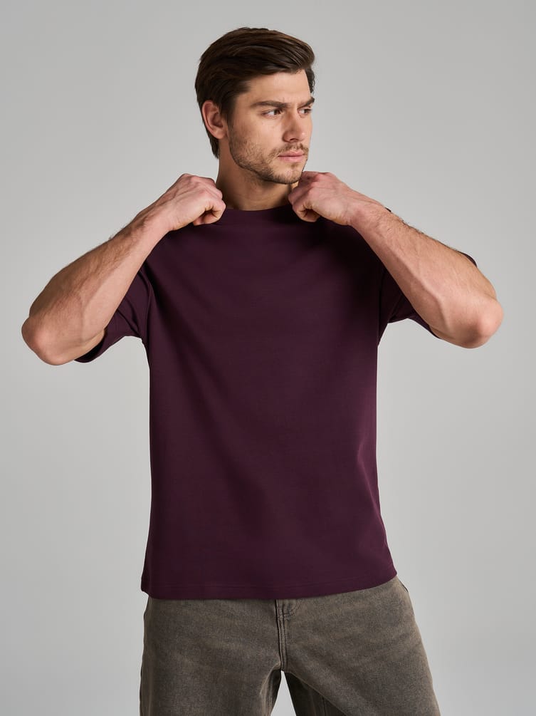 Футболка из хлопка свободного кроя