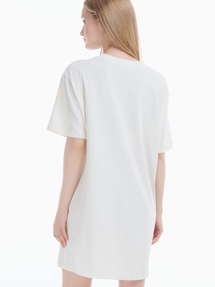 Хлопковая ночная сорочка с принтом