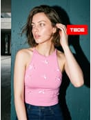 Короткий топ с бантиками