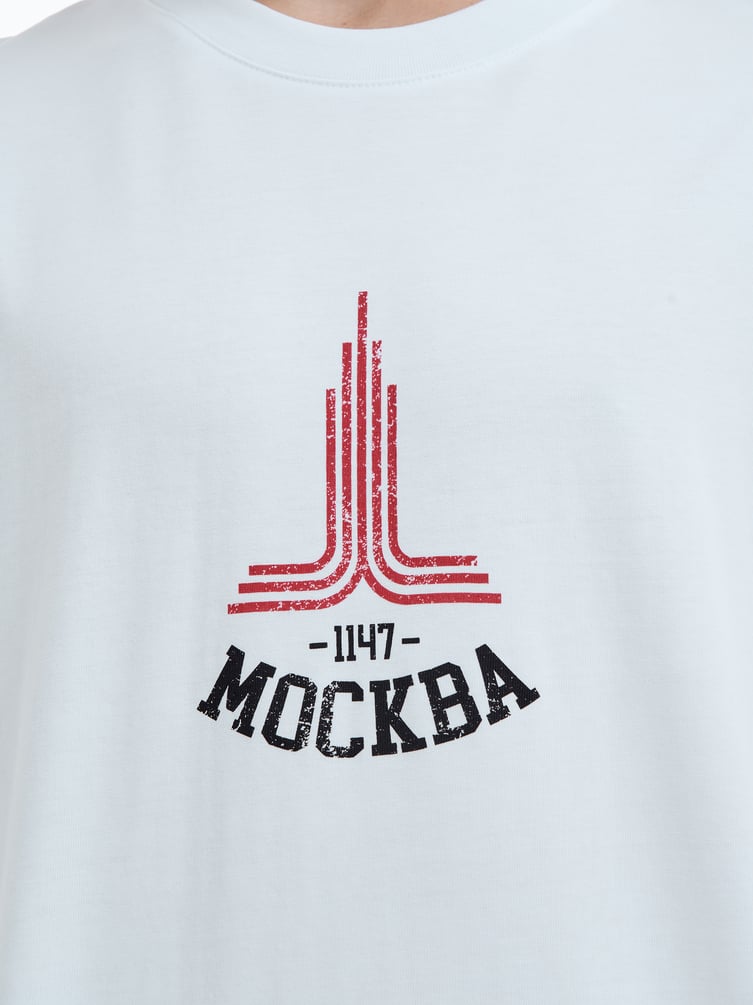 Футболка оверсайз с принтом Москва