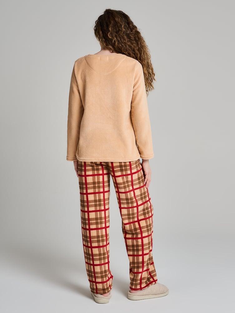 Пижама теплая новогодняя с оленем