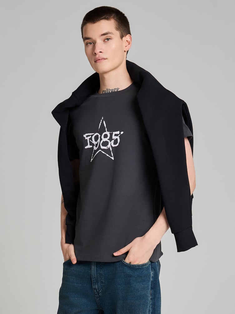 Футболка облегающая с принтом