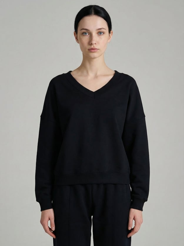 Свитшот с V-образным вырезом